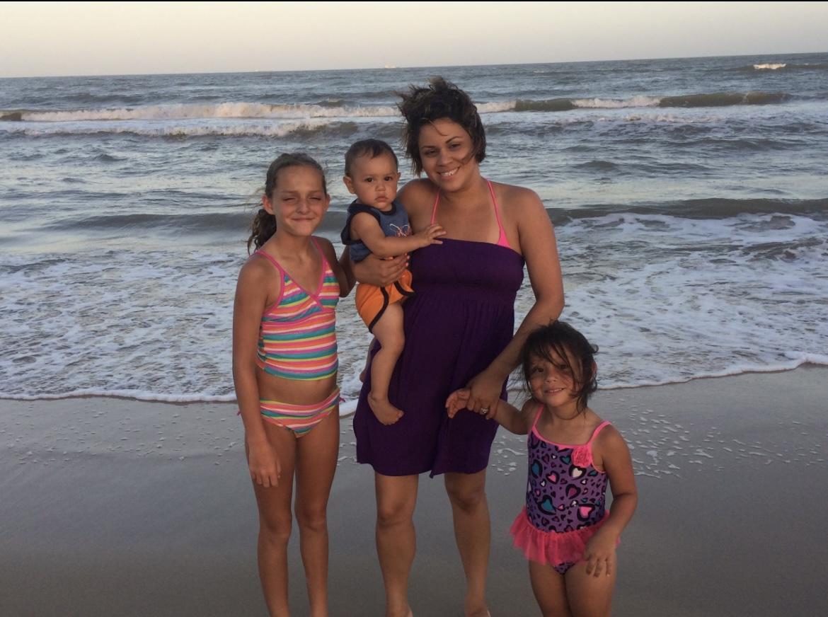 Tony Coronado's family at the beach