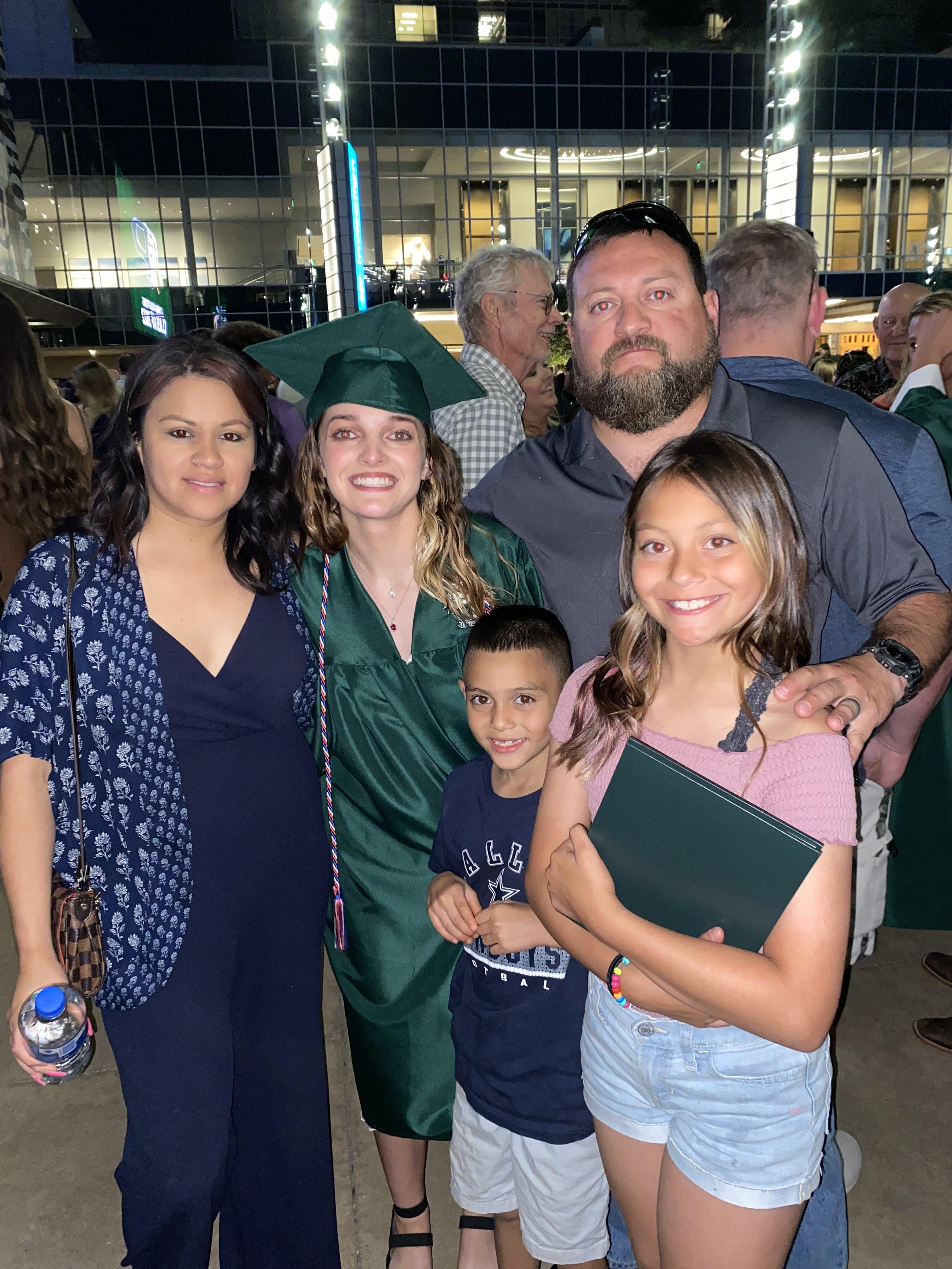Tony Coronado's family at a graduation