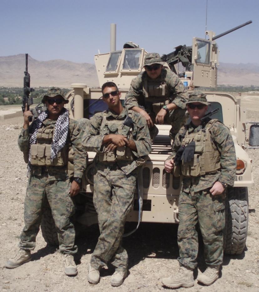 Tony Coronado with his Marine Corps unit
